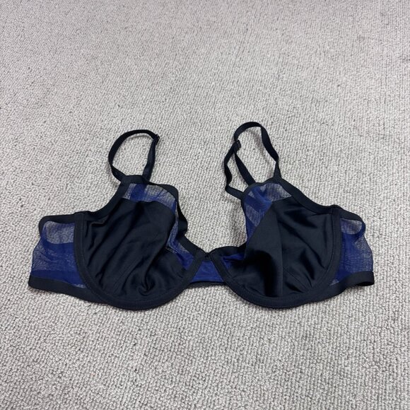 Victoria’s Secret Bra Unlined Demi Black Blue Women’s Size 34D - Picture 1 of 9